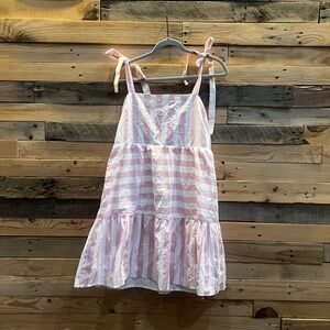 💖Pink Lily Size large pink and white dress